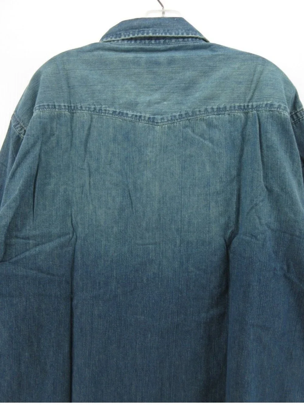VGT Banana Republic Shirt XXL Western Pearl Snap Denim Cowboy Faded NEW